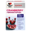 Abbildung der Produktverpackung Doppelherz system CRANBERRY + GRANATAPFEL Frontansicht